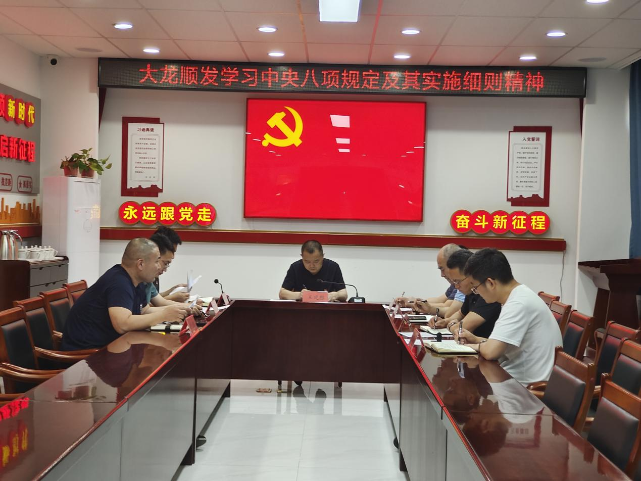 尊龙凯时顺发党支部开展深入贯彻中央八项划定精神学习教育专题学习